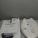 KOHLER K-4636-96 Cachet Quiet Close Elongated Toilet Seat, Slow Close Lid and Seat, Grip-Tight Bumpers and Installation Hardware, Biscuit