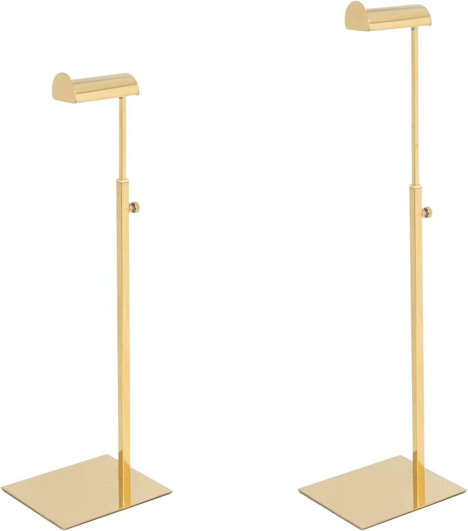 Handbag Display Stand - 2 Pack Stainless Steel Purse Display Stand Adjustable Height Table Ornament for Home Store Boutique Counter (Anti-fingerprint)