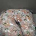 Little Grape Land Nursing Pillow, Upgraded Breast Feeding Pillow for Mom, Breastfeeding Bottle Feeding for 0–16 Months, Machine Washable Cover with Firm Breathable Filling for Tummy Time, Rose Floral