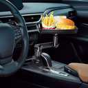 Cup Holder Tray Table, Car Drink Holders Tray, 360 Rotation Adjustable Stretchable Non-Slip Car Tray for Eating, Portable Car Interior Organizer Accessories(Size:6-7.95x6.75inch)