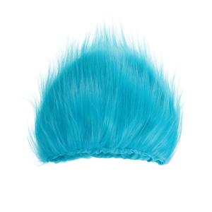 1Pc Blue Fluffy Costume Wig Plush Hat for Thing Costume Accessory Funky Crazy Hair Wigs Novelty Blue Wigs for Men Reading Week Halloween Festival Holiday Dress Up