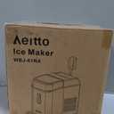 Aeitto Nugget Ice Maker Countertop, 42lbs/24H Ice Machine with 1.5L Water Tank, Rapid Ice Release in 6 Mins, Self-Cleaning Pebble Ice Maker with Basket and Scoop for Home Office RV and Party, Black