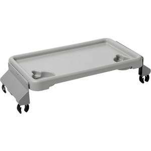Medline Walker Flip Tray Table with 2 Cup Holders, Universal Tray for Standard Folding Walkers, Mobility Accessories for Home, Medical Equipment Accessories, Gray, 1 Count