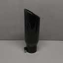 3 Inch Inlet Exhaust Tip, 3" Inlet 4" Outlet 12" Overall Length, Chrome-Plated Exhaust Tip, Stainless Steel, Chrome Grey Exhaust Tip, Angle Cut, Bolt On