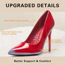 Womens High Heels 4 Inch Closed Pointed Toe Pumps Stiletto Heels for Women Dress Sexy Wedding Pumps, (6.5, Shinny Red)
