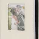 RECUTMS Photo Album 4x6 52 Photos - Small Mini Capacity Premium Leather Cover, Small Capacity Pictures Book Easy to Classify and Portable for Wedding Family Baby Vacation(Beige)