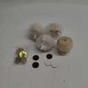 Maricome 3 Inch Unfinhsed Bun Feet Predrilled M8 Bolt Replacement Legs Couch Ottoman Sofa Wood Furniture Legs Set of 4 Screw in