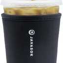 Sok It Java Sok Iced Coffee & Cold Soda Insulated Neoprene Cup Sleeve (Black, Medium: 22-28oz)