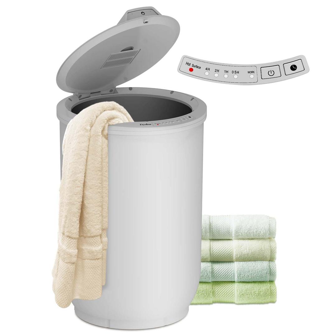 Trydow Ultra Large Capacity Towel Warmer Bucket, Rapid Heating with Timer, One-Button Control, Safety Lock, Perfect for Home and Spa, Gray