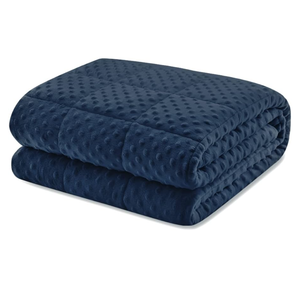 HulooSleep Weighted Blanket, Navy Blue Kids Size 36" * 48" 5lbs With Premium Glass Beads
