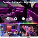 Interior Car LED Strip Lights APP Control, 5 in 1 RGB 16 Million Colors Ambient Lighting Kit with 236 inches Fiber Optic, Music Mode Inside Car Lighting Decorations