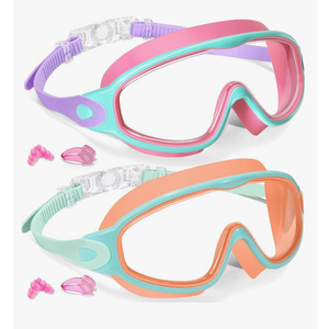 Keary 2 Pack Kids Swim Goggles for 3-15 UV Protection Anti-Fog Pool Water Swimming Goggles For Boys Girls Youth Toddler