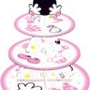 Large 3-Tier Minnie Cupcake Stand 12Inch Cardboard Cupcake Tray for Wedding Birthday Baby Shower Minnie Birthday Party Supplies