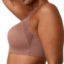 Playtex Women's Wireless Bra,T-Shirt Bras, Full Coverage, Moisture-Wicking, 4750 (Brown) 42D