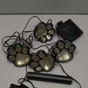 4 Solar Dog Animal Paw Print Lights Garden Statue Lantern Led Path 3" Light Lamp for Garden Patio Yard Decor Walkway Outdoor Decorations (Colorful)