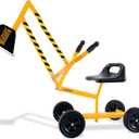 Stargo Kids Excavator Toy Sand Digger on Wheels, Steel Sandbox Digger Toys for Boys, Sand Toys Ride On Excavator, Beach Toys