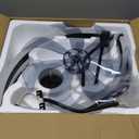 ZMISHIBO Ceiling Fans with Lights and Remote, 19.7'' Low Profile Ceiling Fan, 3000-6000K Dimmable Modern Flush Mount LED Fan Light, 6 Wind Speeds, Black Fandelier Ceiling Fans for Bedroom