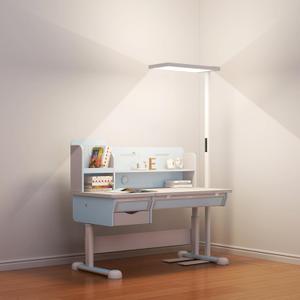 TACAHE Eye Care Reading Floor Lamp - 4000K Full Spectrum Neutral White LED - Multiple Diffuse Reflections - Dimmable Touchscreen Panel - Aluminum Standing Lamp for Office - 8200 Lumen - 100W - White