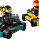 LEGO City Go-Karts and Race Drivers Toy Playset, 2 Driver Minifigures, Racing Vehicle Car Toys, Fun Race Car Toy Gift for Kids Aged 5 and Up, 60400