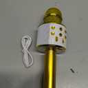 KIDWILL Wireless Bluetooth Karaoke Microphone for Kids, 5-in-1 Portable Handheld Karaoke Mic Speaker Player Recorder with Adjustable Remix FM Radio for Kids Girls Boys Teens Birthday (Gold)