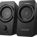 Bluedee Computer Speakers for Desktop PC, Dual Driver PC Speakers with RGB Lights, Plug & Play Compact Wired USB Speaker for Laptop & Desktop, USB or USB-C for Power & Audio