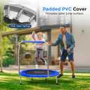 SereneLife 36 Foldable Mini Trampoline for Kids - Compact Fitness Rebounder with Foam Handle - Safe, Stable Exercise Trampoline with 330lbs Max Load for Indoor/Outdoor Active Play & Exercise