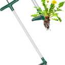 Long Handle Stand Up Weed Puller Tool - 39" Garden Weeder with Foot Pedal & 3 Steel Claws for Dandelion, Root Removal