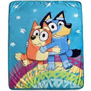 Northwest Bluey Silk Touch Sherpa Throw Blanket, 60" x 80", Togetherness