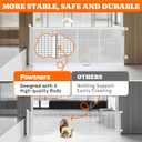 Pawtners Retractable Baby Gates Extra Wide, 41" Tall Extends up to 71" Wide, Dog Gate Indoor with for Stairs, Pet Gate with Support Rods for Doorways Hallways Indoor & Outdoor-White