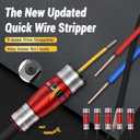 Wire Stripper for Drill,Wire Stripping and Twisting Tool for 6/8/10/12/14AWG,Portable Wire Nut Twister for Power Drill,Cable Quick Twister Tool and Connector8pcs