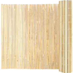 VEVOR Natural Bamboo Privacy Fence Screen, Eco-Friendly Decorative Bamboo Slat Fence, 6 ft H x 16 ft L Panel, for Garden, Backyard, Balcony, Patio, Pool Side
