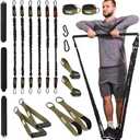 Tube Resistance Bands for Working Out Men and Women - Exercise Bands Resistance Bands Set, Resistance Band Bar, Handles, Ankle Straps, Foot Straps and Door Anchor