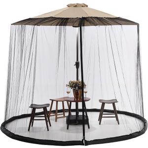10FT Mosquito Net for Patio Umbrella Outdoors Screen Polyester Hanging Tent Mosquito Net Only (10FT)