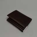 WULOUJIE Mens Trifold Wallet with 2 ID Window，Large-capacity Genuine Leather RFID Blocking Wallet for Men (Brown)