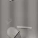 Toilet Brush and Holder Set,Flexible Toilet Bowl Brush Head with Silicone, Compact Size for Storage and Organization, Ventilation Slots Base White