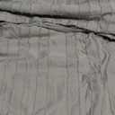 WARMDERN King Boho Duvet Cover Set, Light Grey Striped Microfiber 3pcs Bedding, Zipper Closure, Tufted Bohemian Design, Ultra Soft, Machine Washable