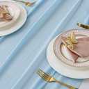 12Pack 9ft Chiffon Table Runner 14x108 Inch Sheer Romantic Table Runner for Wedding Birthday Party Bridal Shower Outdoor Decoration-Blue Mist