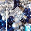 PartyWoo Navy Blue Balloons 50 pcs 12 Inch Matte Dark Blue Latex Helium Balloons for Graduation New Year Weddings Father's Day Sports Theme Baby Shower Birthday Party Decorations Blue-Y72