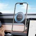 andobil Upgrade Tesla Phone Mount [Strong Magnet & Foldable] MagSafe Car Mount for Tesla New Model Y Juniper Model 3, 360 Adjustable Tesla Phone Holder fits iPhone 17 16 15 Pro Max, Tesla Accessories