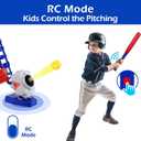 iPlay, iLearn Kids Pitching Machine Toys, 2 in 1 RC Baseball Tennis Pitcher, Auto Ball Launching Bat, Boy Outdoor Outside Sports Backyard Game, Birthday Gift 5 6 7 8 10 12 Yr Youth-Partially Assembled