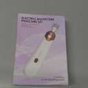 Professional Manicure Pedicure Set - Cordless Electric Foot Nail Care Trimmer Buffer Tools - 5 Speeds, Rechargeable, Thick Nails (Red)