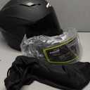 Full Face Motorcycle Helmet WS-607 DOT Approved Motorbike Racing Street Bike Helmets for Adults with Visor (Medium, Flat black BB)