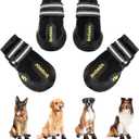 DcOaGt Dog Shoes for Large Dogs XXL, Waterproof Dog Boots with Anti-Slip Sole Breathable Reflective Paw Protectors Booties for Hot Pavement Summer Winter Snow Hiking Walking 4PCS(Size 9) (Size 9:Width 2.97-3.15 inch(Pack of 4))