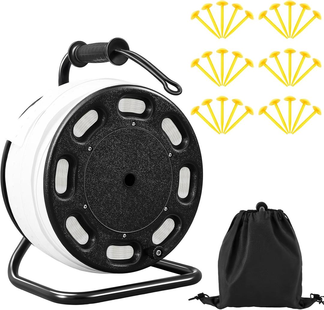 Shimeyao 328 ft Field Marking Tape Kit Stretchable Portable Durable Pitch Marking Tape for Soccer Football Beach Volleyball Badminton Boundary Sport Lines for Outdoor