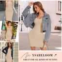 Shapewear Slip Dress for Women Under Dress Full Slip Tummy Control Dress Slips Seamless Body Shaper Cami (Beige, S)