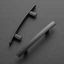 Ravinte 30 Pack | 5-3/16'' Curved Cabinet Pulls Matte Black Kitchen Drawer Pulls Arch Cabinet Handles 5-3/16Length, 3 Hole Center