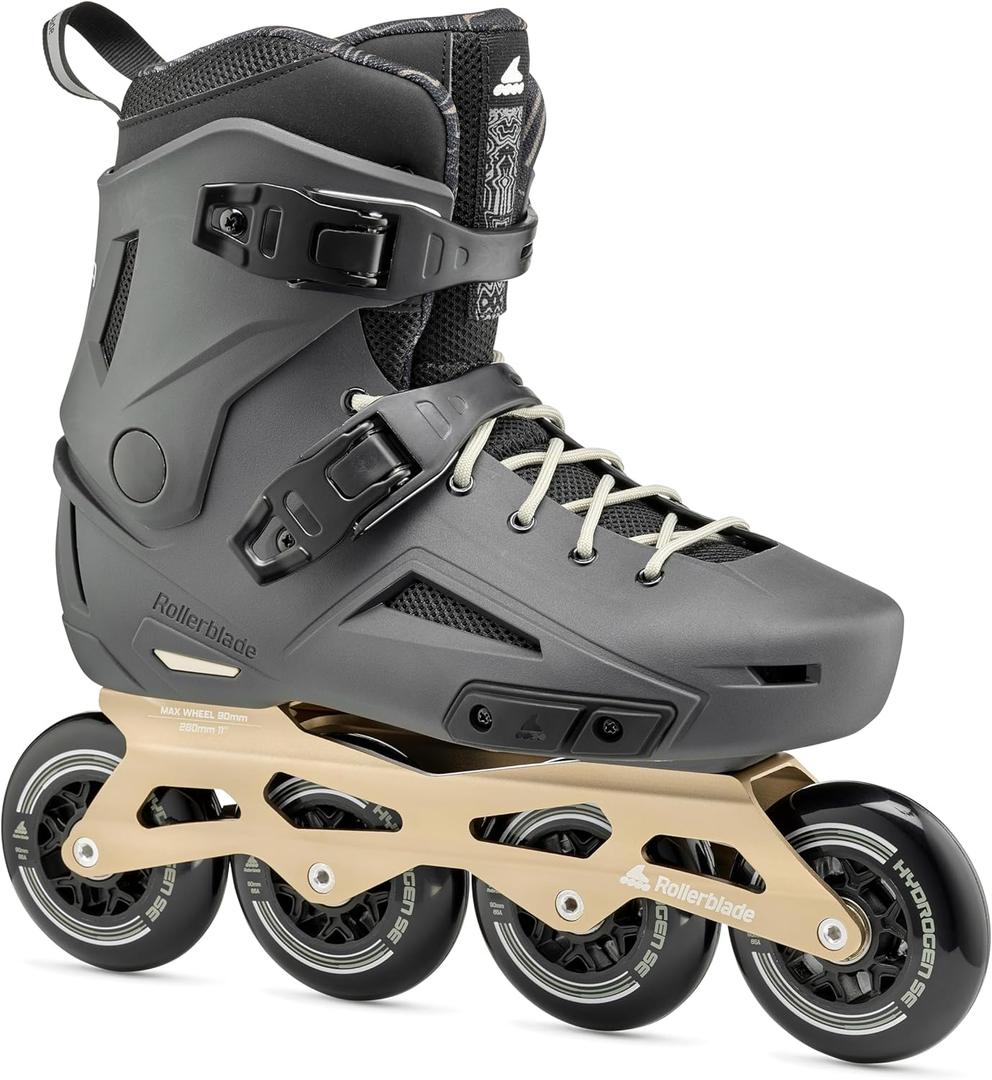 Rollerblade Lightning 90 Men's Urban Inline Skate, Anthracite and Taupe, Size 8