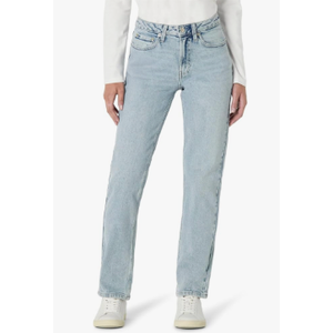 Amazon Essentials Women's High-Waisted Tummy Control Straight Leg Jeans, Size Large