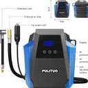 PULITUO Tire Inflator Portable Air Compressor - Car Accessories 12V DC Air Pump for Car Tires with Digital Pressure Gauge, Emergency LED Light for Wheel, Bike, Ball, Motor
