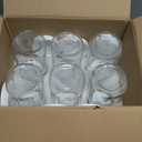 6 Pack 32 oz Mason Jars, Wide Mouth Mason Jars with Lids and Bands and 6 White Plastic Mason Jar Lids, Canning Jars for Overnight Oats, Food Storage, Dry Food, Snacks, Candies and More (Clear)